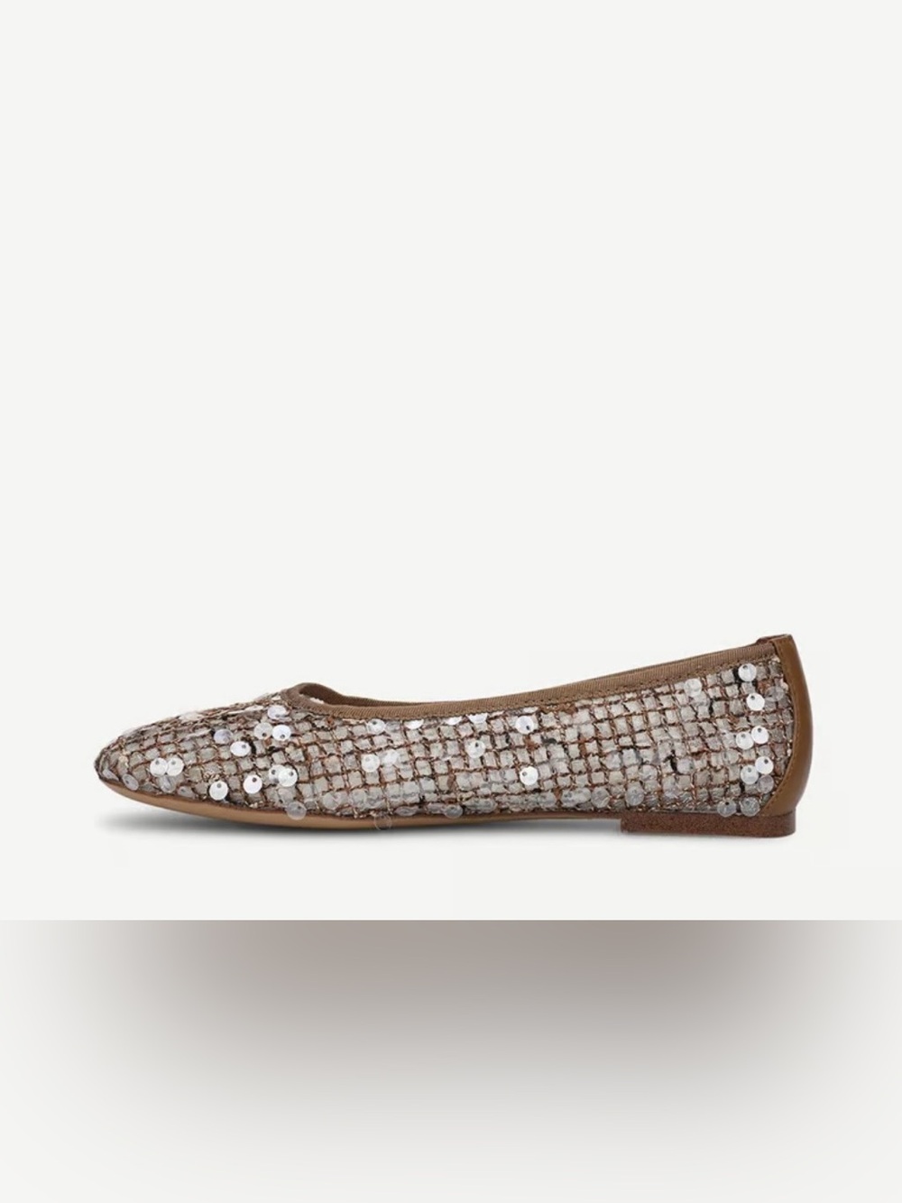 Franco Sarto Brown Sequin Ballet Flat